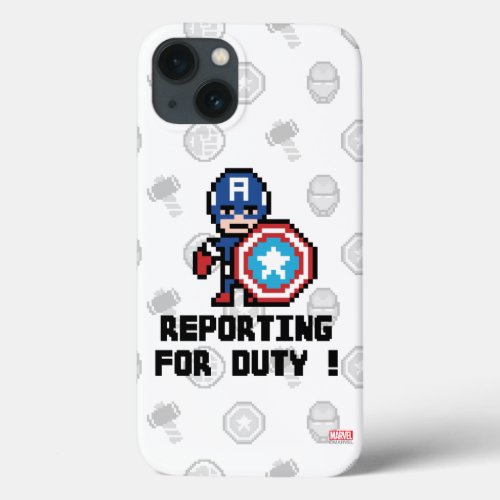 8Bit Captain America _ Reporting For Duty iPhone 13 Case