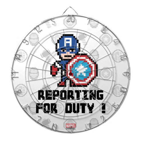 8Bit Captain America _ Reporting For Duty Dartboard