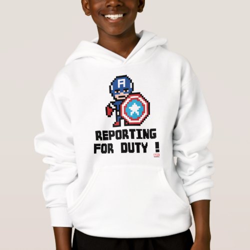 8Bit Captain America _ Reporting For Duty Hoodie