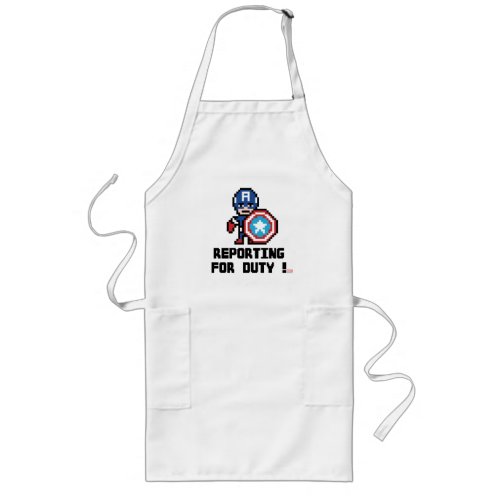 8Bit Captain America _ Reporting For Duty Long Apron