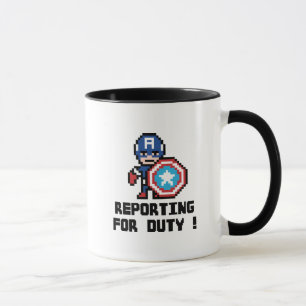 8Bit Captain America - Reporting For Duty! Mug