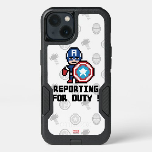 8Bit Captain America _ Reporting For Duty iPhone 13 Case