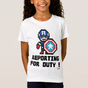 8Bit Captain America - Reporting For Duty! T-Shirt