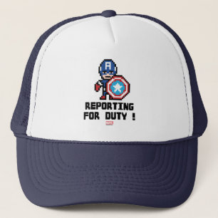 8Bit Captain America - Reporting For Duty! Trucker Hat