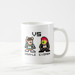 8bit Chun-Li VS C.Viper Coffee Mug