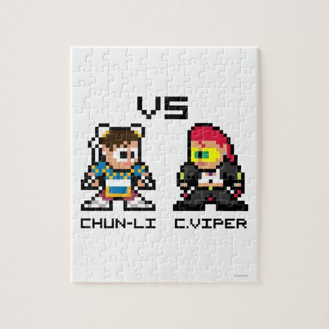 8bit Chun-Li VS C.Viper Jigsaw Puzzle (Vertical)