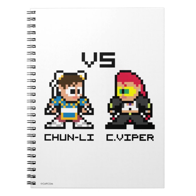 8bit Chun-Li VS C.Viper Notebook (Front)