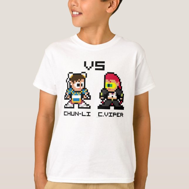 8bit Chun-Li VS C.Viper T-Shirt (Front)