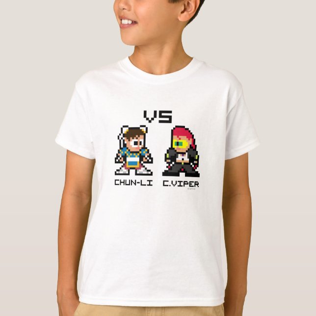 8bit Chun-Li VS C.Viper T-Shirt (Front)