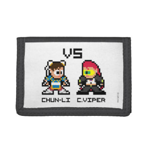 8bit Chun-Li VS C.Viper Trifold Wallet