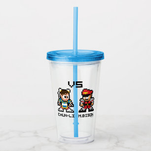 8bit Chun-Li VS M.Bison Acrylic Tumbler