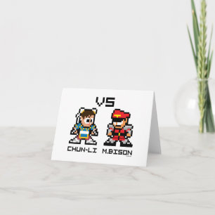 8bit Chun-Li VS M.Bison Card