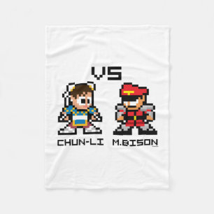 8bit Chun-Li VS M.Bison Fleece Blanket