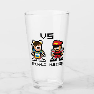 8bit Chun-Li VS M.Bison Glass