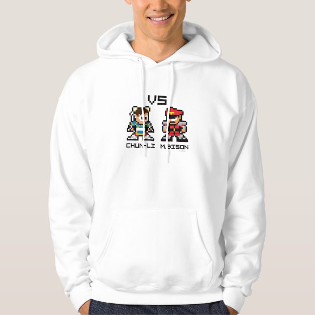 8bit Chun-Li VS M.Bison Hoodie (Front)