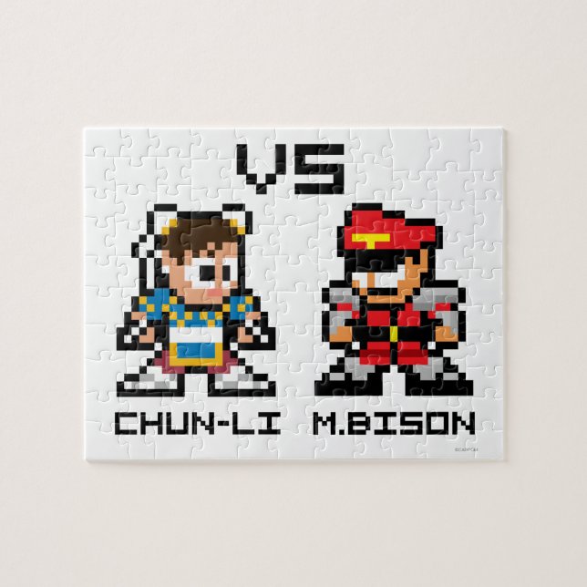 8bit Chun-Li VS M.Bison Jigsaw Puzzle (Horizontal)