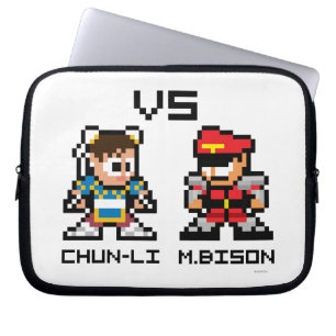 8bit Chun-Li VS M.Bison Laptop Sleeve