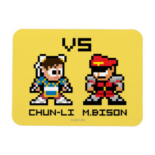 8bit Chun-Li VS M.Bison Magnet