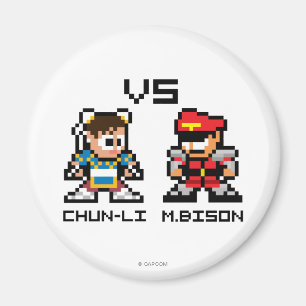 8bit Chun-Li VS M.Bison Magnet