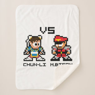 8bit Chun-Li VS M.Bison Sherpa Blanket