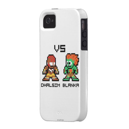 8bit Dhalsim VS Blanka Case-Mate iPhone Case (Back Left)