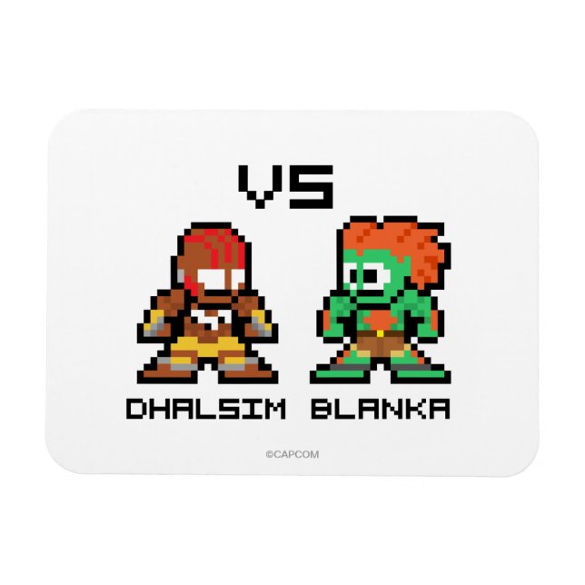 8bit Dhalsim VS Blanka Magnet (Horizontal)