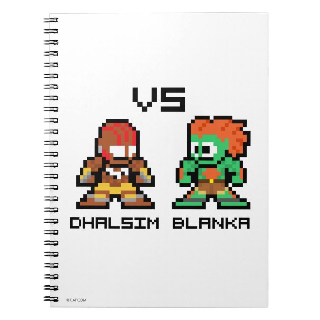 8bit Dhalsim VS Blanka Notebook (Front)