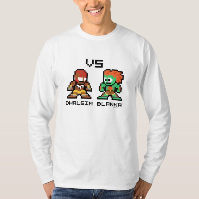 8bit Dhalsim VS Blanka T-Shirt (Front)