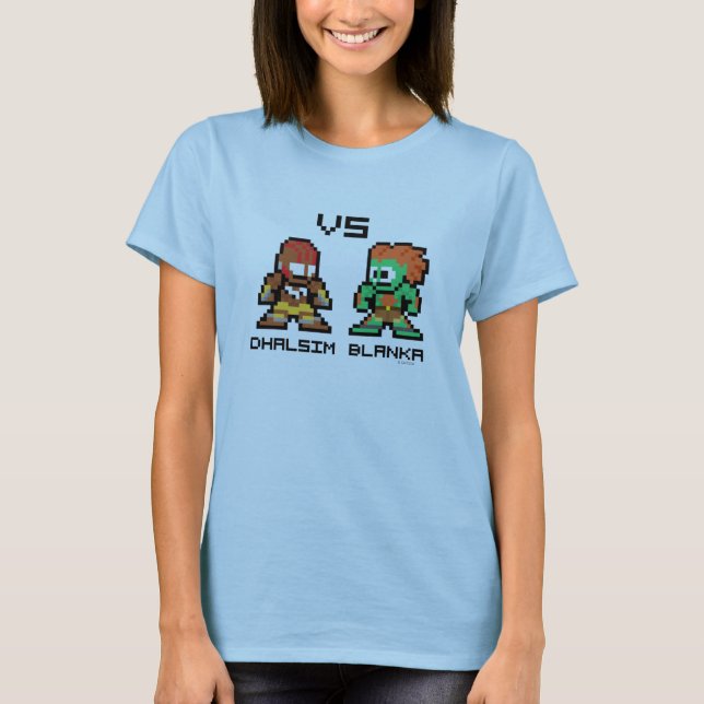 8bit Dhalsim VS Blanka T-Shirt (Front)