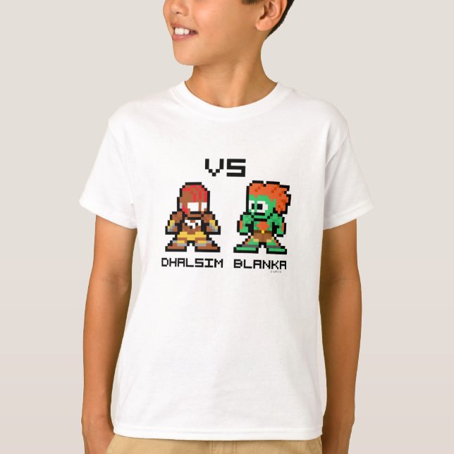8bit Dhalsim VS Blanka T-Shirt (Front)