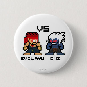 8bit Evil Ryu VS Oni Button