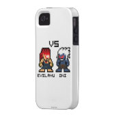 8bit Evil Ryu VS Oni Case-Mate iPhone Case (Back Left)