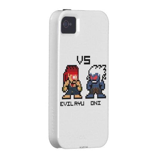 8bit Evil Ryu VS Oni Case-Mate iPhone Case (Back/Right)