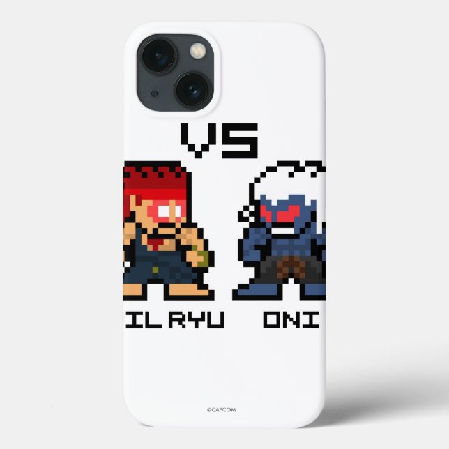 8bit Evil Ryu VS Oni Case-Mate iPhone Case (Back)