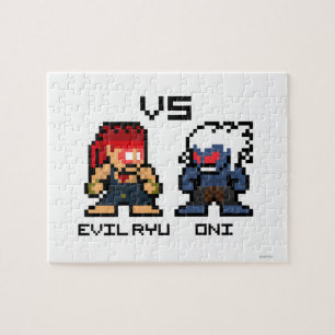 8bit Evil Ryu VS Oni Jigsaw Puzzle