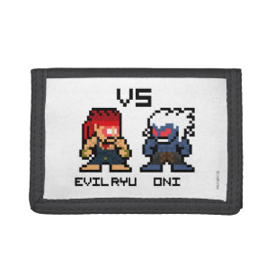 8bit Evil Ryu VS Oni Trifold Wallet