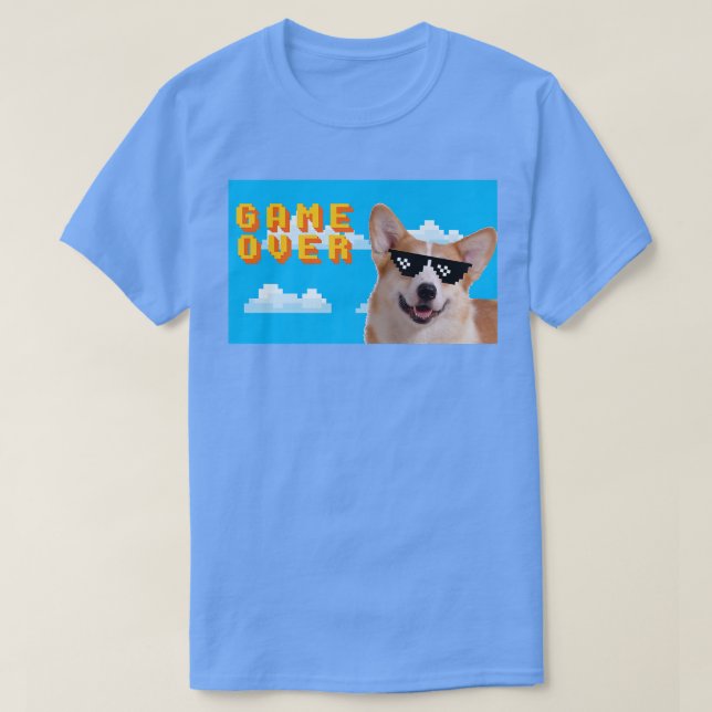 8bit Game Over Pembroke Welsh Corgi-4 T-Shirt (Design Front)