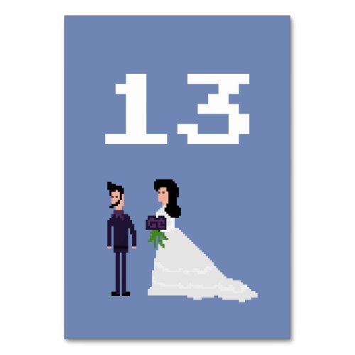 8bit Geek Gothic Til Death Do Us Part Wedding Table Number