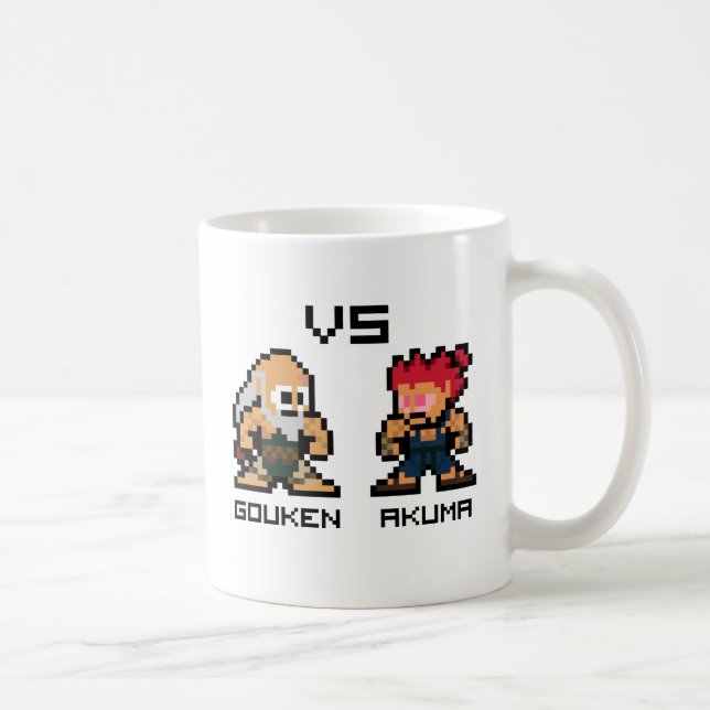 8bit Gouken VS Akuma Coffee Mug (Right)
