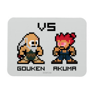 8bit Gouken VS Akuma Magnet
