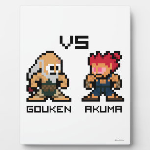 8bit Gouken VS Akuma Plaque