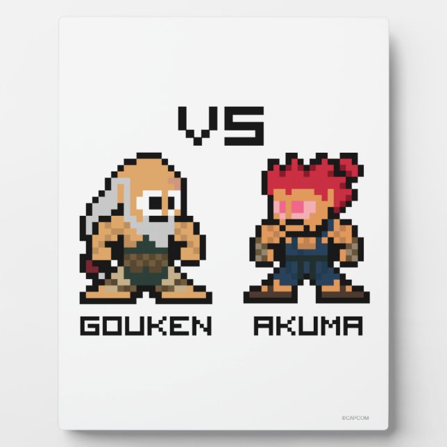 8bit Gouken VS Akuma Plaque (Front)