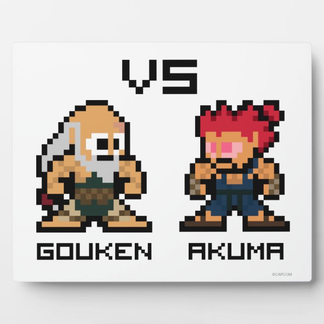 8bit Gouken VS Akuma Plaque (Front)