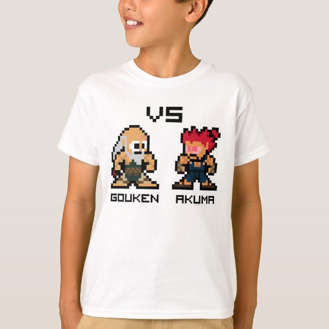 8bit Gouken VS Akuma T-Shirt (Front)