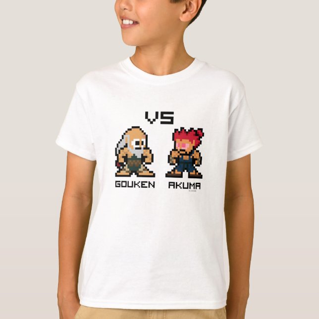 8bit Gouken VS Akuma T-Shirt (Front)