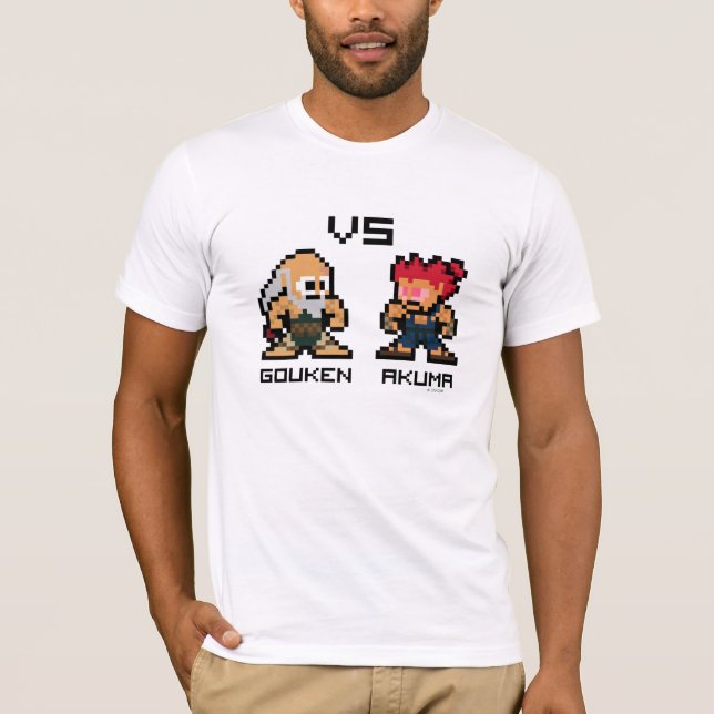 8bit Gouken VS Akuma T-Shirt (Front)