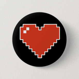 8bit Heart Full Button