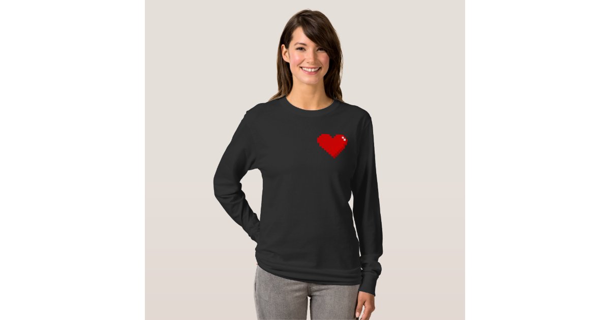8bit Heart Shirt | Zazzle