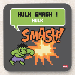8Bit Hulk Attack - Hulk Smash! Beverage Coaster