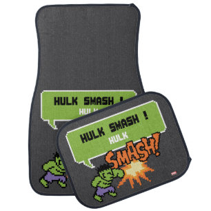 8Bit Hulk Attack - Hulk Smash! Car Floor Mat